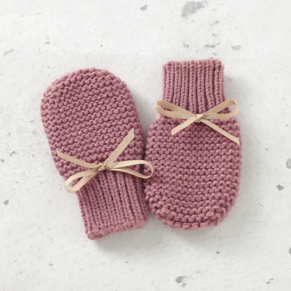 Baby Shoes + Gloves Set Knit Newborn Girls Boys Boots Mitten Fashion Butterfly-knot Toddler Infant Slip-On Bed Shoes Hand Made - Image 3