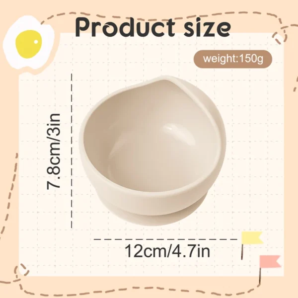 2PC Silicone Sucker Bowl Feeding Tableware for Infant and Young Training Learning To Eat Bowls and Baby Supplementary Food Bowls - Image 5