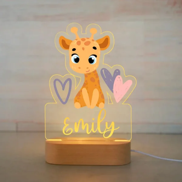 Personalized Children Animal Night Light Custom Name Acrylic Lamp Baby Kids Bedroom Decoration Neonate Birthday Christmas Gift - Image 4