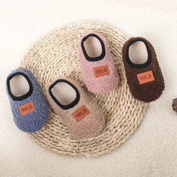 Winter Warm Baby Slippers Toddler Plush Floor Sock Shoes Boys Girl Children Soft Anti-slip Walking Shoes Indoor Home Kids Shoes - Image 2