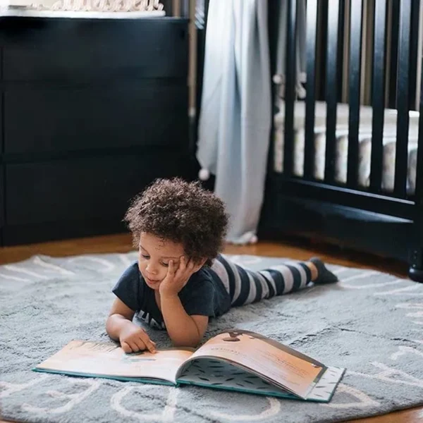 Cartoon Alphabet Children's Carpet Fluffy Soft Baby Crawling Mat Nordic Style Bedroom Decor Plush Rug Home Round Washable Rugs - Image 4