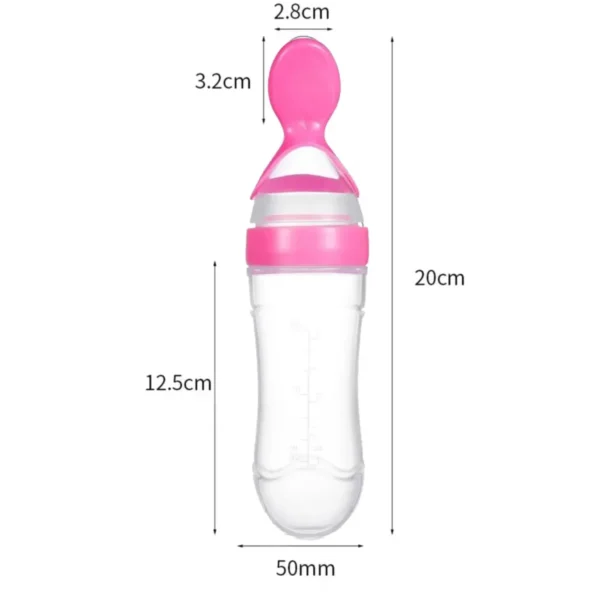 Squeezed silicone food spoon, made of soft material that won't harm babies, is a magical tool for feeding baby food - Image 9