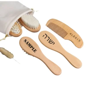 NEW Custom Name Wooden DIY Baby Hairbrushes Engrave Infant Name Wooden Newborn Hair Brush Comb Brush Birthday Baby Shower Gifts