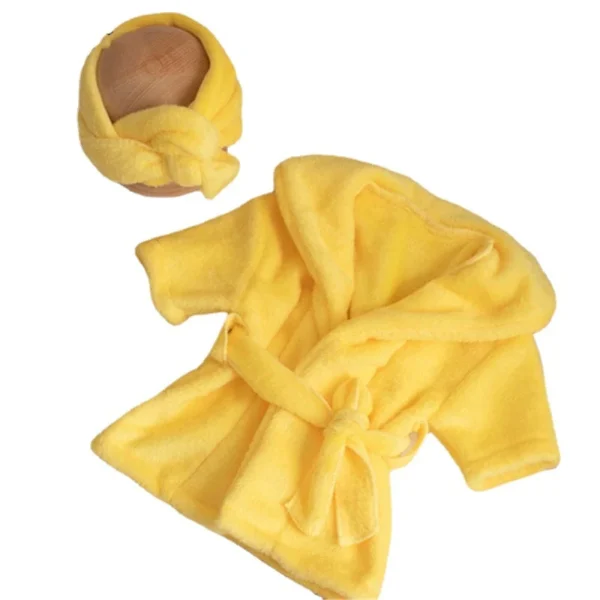 New Born Baby Girl Clothes Newborn Photography Outfit Fotografia Acessorios Baby Photo Props Bathrobe with Belt Bath Towel Set - Image 4