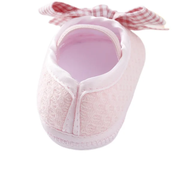 Newborn Toddler Baby Girls Flat Shoes, Soft Sole Bowknot Elastic Band Non-slip Indoor Outdoor Toddler Shoes - Image 5