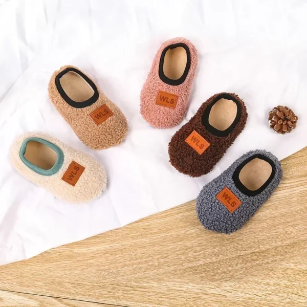 Winter Warm Baby Slippers Toddler Plush Floor Sock Shoes Boys Girl Children Soft Anti-slip Walking Shoes Indoor Home Kids Shoes - Image 3