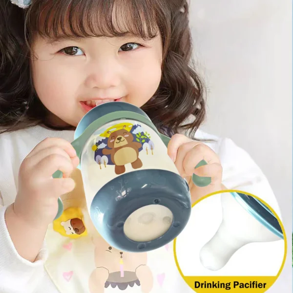 240ml newborn cartoon bottle, BPA-free, cartoon shape baby PP bottle, drop-proof and leak-proof baby feeding bottle - Image 5