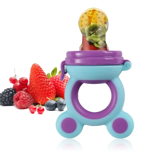 Baby Silicone Bite Bag Food Grade Silicone Teething Toys Teething Baby Complementary Food Grinder Bear Shape Birthday Gift - Image 3