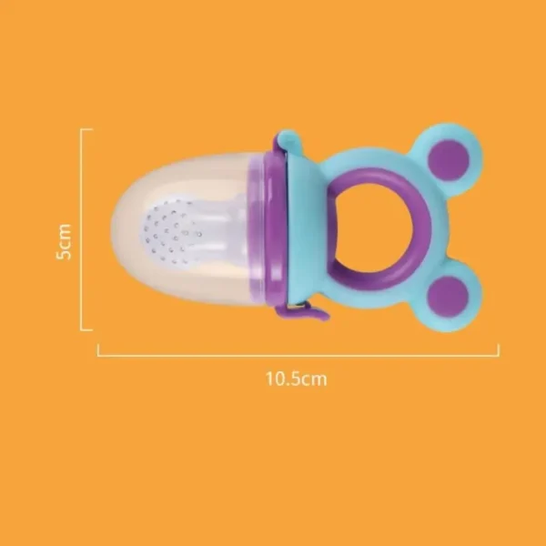 Baby Silicone Bite Bag Food Grade Silicone Teething Toys Teething Baby Complementary Food Grinder Bear Shape Birthday Gift - Image 6