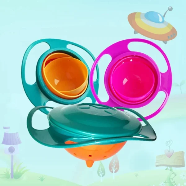 Baby Feeding Bowl Gyro Bowl 360 Degree Rotation Spill Resistant Feeding Dishes for Baby Training Children Spill-Proof - Image 6