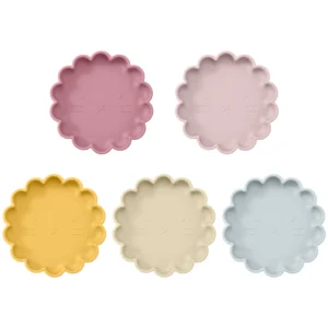 Color KidsBPA Free Silicone Cartoon Dishes Plate For Baby Silicone Baby Feeding Bowl Tableware Waterproof Sucker Bowl Baby Stuff